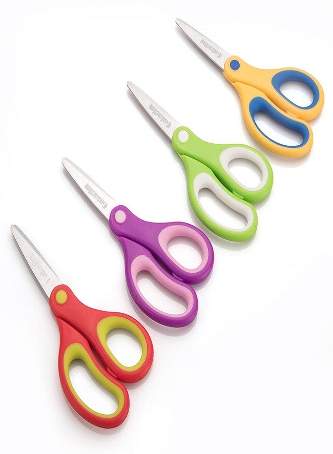 Galadim Kids Scissors (48 Count Teacher Pack, Rounded-tip, 5.5 Inch) - 5.5’’ Soft Touch Blunt School Student Scissors Shears GD-016-R-P (Pack of 48) - Image 2